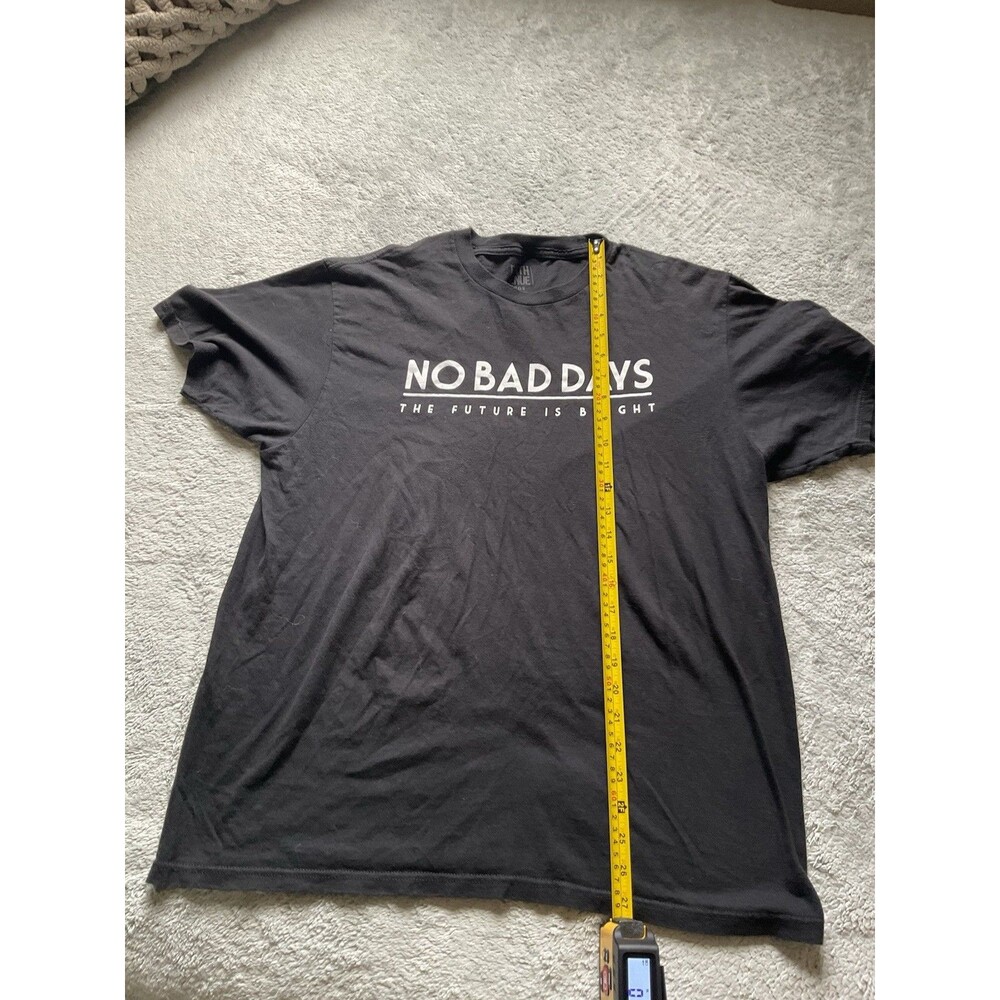 No Bad Days The Future is Bright Black Passport Tee Mens L